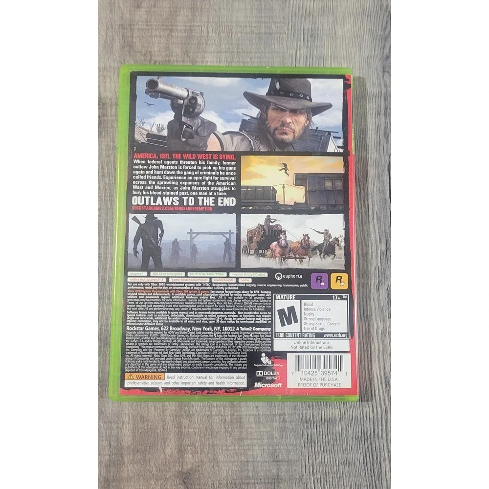 Red Dead Redemption (Microsoft Xbox 360, 2010) CIB‎ Complete w/ Manual & Map
